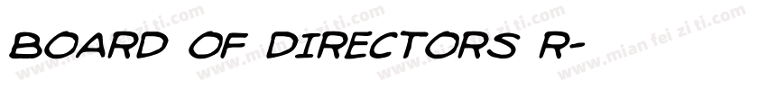 Board of Directors R字体转换